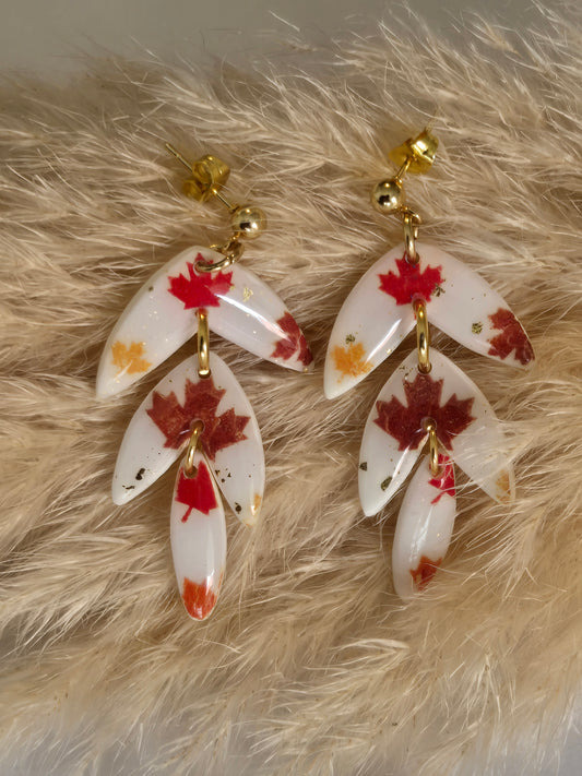 Boucles d'oreilles - Feuillage