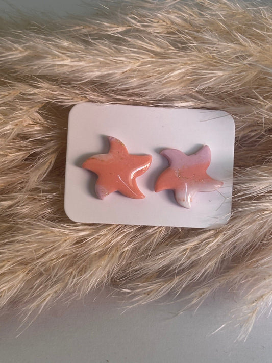 Boucles d'oreilles Puces - Étoile de mer