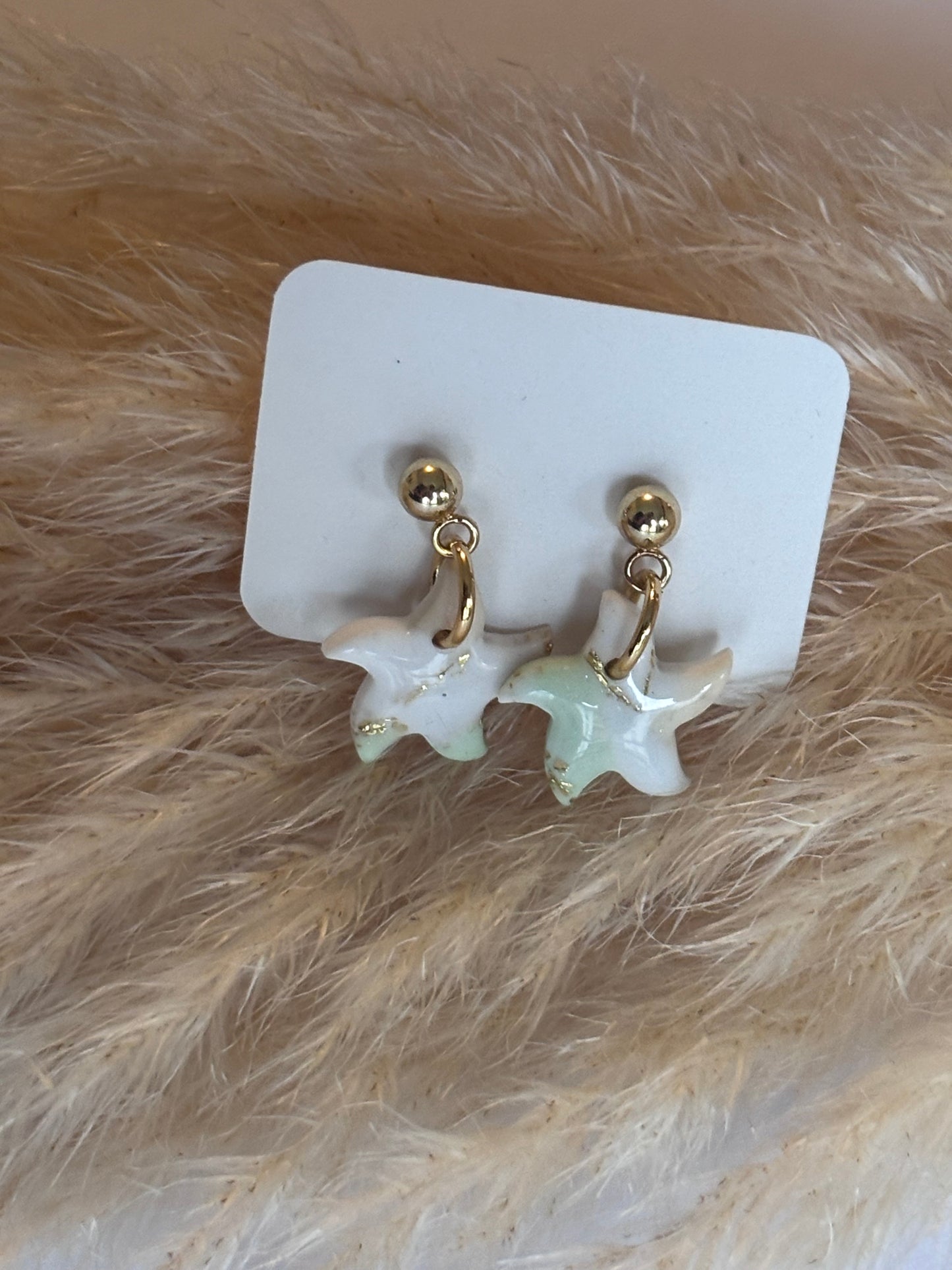 Boucles d'oreilles Puces - Étoile de mer