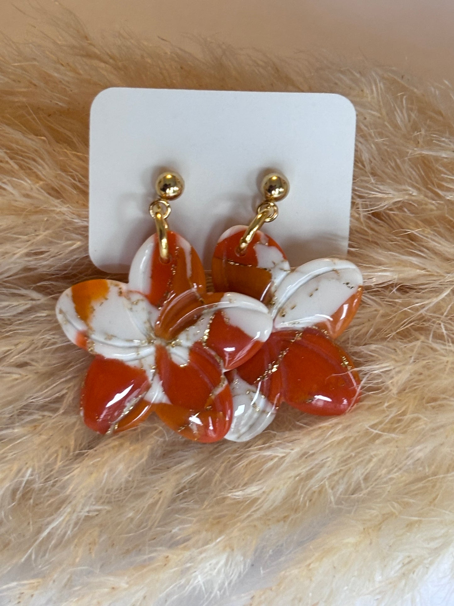 Boucles d'oreilles - Fleur de Tiaré