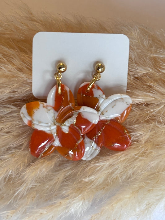 Boucles d'oreilles - Fleur de Tiaré